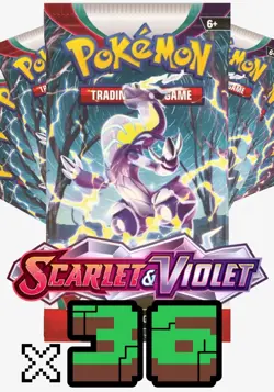 Pokemon Scarlet & Violet Base Booster Pack Lot of 36 - Image 2