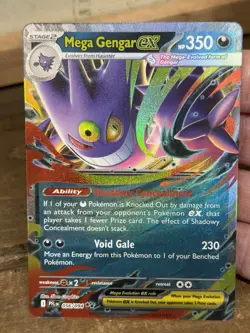 Pokemon TCG Mega Evolution Phantasmal Flames Mega Gengar EX 056/094 NM - Image 1