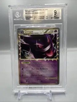 Beckett 9 POKEMON GENGAR PRIME #94/102 HEARTGOLD & SOULSILVER TRIUMPHANT RARE - Image 1