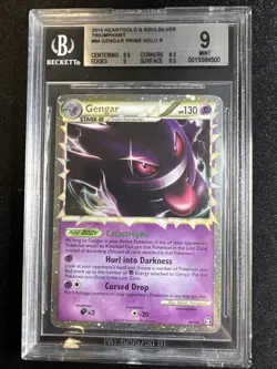 Beckett 9 POKEMON GENGAR PRIME #94/102 HEARTGOLD & SOULSILVER TRIUMPHANT RARE - Image 4