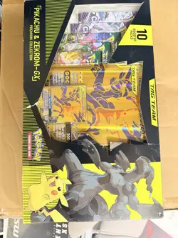 Pokemon Pikachu & Zekrom GX Tag Team Premium Collection Slightly Damaged Box - Image 1
