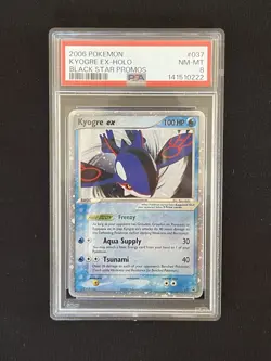 2006 POKEMON BLACK STAR PROMOS #037 KYOGRE EX-HOLO PSA 8 - Image 3