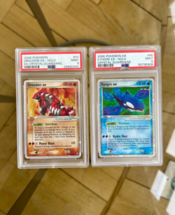 Pokemon PSA 9 Groudon EX & Kyogre EX Holo Crystal Guardians 2006 - Image 4
