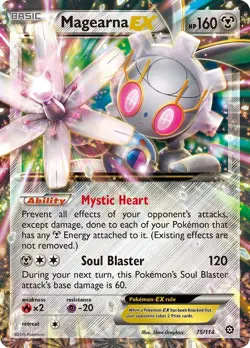Magearna EX STS 75/114 Pokemon XY - Steam Siege Ultra Rare Holofoil EN HP - Image 1