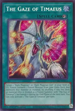 Yu-Gi-Oh TCG Collectibale Card The Gaze Of Timaeus Secret Rare 1st Edition - Image 1