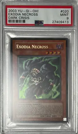 2003 Yu-Gi-Oh! PSA 9 MINT 'Exodia Necross' DCR-020 ~ULTRA RARE~ ERROR -READ DESC - Image 2