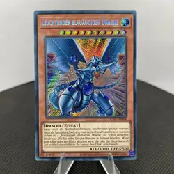 Yugioh Leuchtender Blauaugiger Drache LCKC-DE008 Secret Rare Near Mint - Image 1