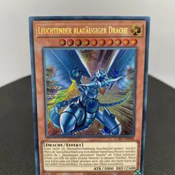 Yugioh Leuchtender Blauaugiger Drache LCKC-DE008 Secret Rare Near Mint - Image 2