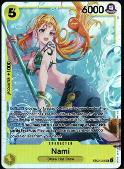 One Piece Card Game Nami EB03-053 SR Heroines Edition S English NM - Image 1
