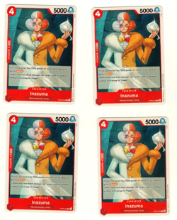 Set Of 4 Inazuma Revolutionary Army OP06-002 One Piece Trading Card - Image 3
