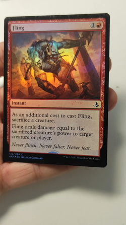 Fling FOIL Mtg MISPRINT. The foil layer is from another card. - Image 2