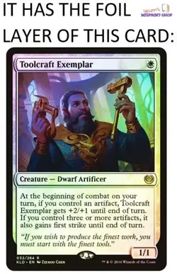 Fling FOIL Mtg MISPRINT. The foil layer is from another card. - Image 3