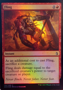 Fling FOIL Mtg MISPRINT. The foil layer is from another card. - Image 5
