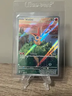 Pokemon Victini 208 Scarlet & Violet Promo Illustration Card Holo - Image 1