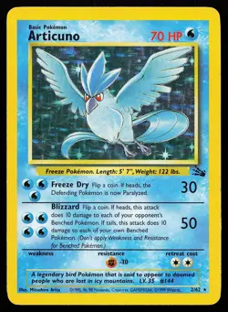 Articuno 2/62 Holo Rare Fossil Pokemon Card - Image 1