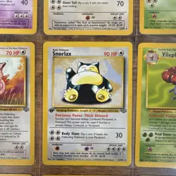 Pokemon TCG Vintage NON HOLO Lot 9 Cards Team Rocket Jungle Fossil Dark ALL MP - Image 2