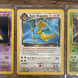 Pokemon TCG Vintage NON HOLO Lot 9 Cards Team Rocket Jungle Fossil Dark ALL MP - Image 4