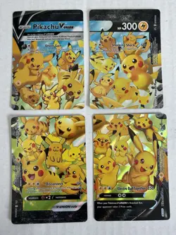 4 Complete Pokemon V Union 16 Total Cards Pikachu Greninja $50+ Scanner Value - Image 1