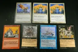 Vintage MTG Portal 2 Lot Of (8) Common & Uncommon & Rare Cards Excellent - Image 1