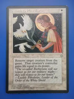 MTG Ice Age Swords To Plowshares NM Magic The Gathering Card - Image 1