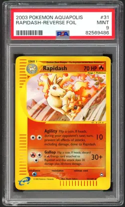 Pokemon Cards - PSA 9 Rapidash 31/147 - Aquapolis Reverse Holo - MINT - PSA9 - Image 1