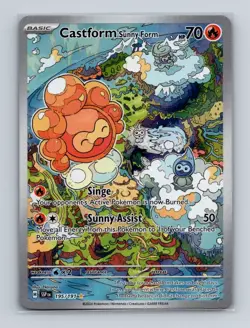 Castform Sunny Form 195 2024 Pokemon Surging Sparks Illustration Rare Card NM+ a - Image 1