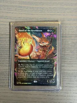 MTG Hazel of the Rootbloom (Borderless) (Raised Foil) Bloomburrow Near Mint - Image 1