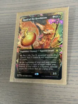 MTG Hazel of the Rootbloom (Borderless) (Raised Foil) Bloomburrow Near Mint - Image 2