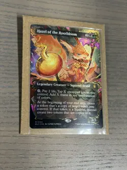 MTG Hazel of the Rootbloom (Borderless) (Raised Foil) Bloomburrow Near Mint - Image 3
