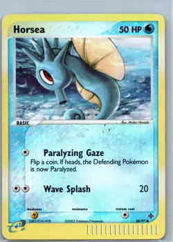 Horsea - Reverse Holo - 58/97 EX Dragon - Pokemon TCG - 2003 - Image 1