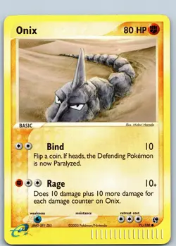 Pokemon Card - Onix Sandstorm 71/100 Common Reverse Holo - Image 1