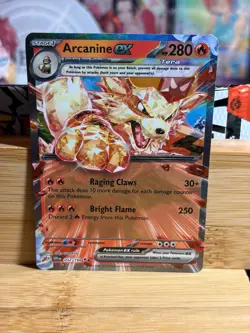 ARCANINE EX 032/198 Scarlet & Violet Double Rare Pokemon TCG Near Mint - Image 1