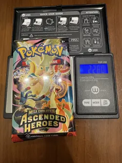 22.8!!!VERY HEAVY! Pokemon Ascended Heroes Booster Pack (SEALED) GOD PACKUUU - Image 1