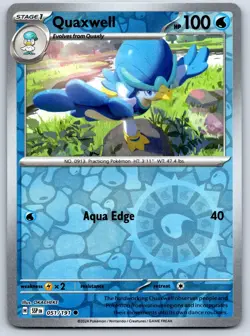 Quaxwell - Reverse Holo - Surging Sparks SSP EN 051/191 Pokemon Card - Image 1