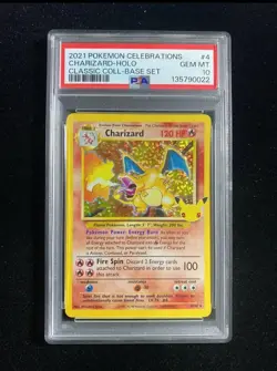 2021 Pokemon TCG English Charizard 4/102 PSA 10 Celebrations Holo - Image 1