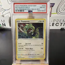PSA 8 MINT Rayquaza Holo Black Star Promo SWSH029 2020 Pokemon TCG SWSH - Image 1
