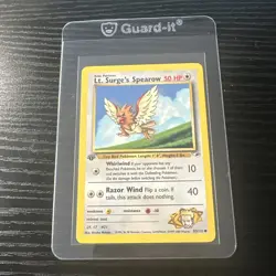 Lt. Surge’s Spearow 83/132 1st Edition Gym Heroes WOTC Vintage Pokemon - Image 1