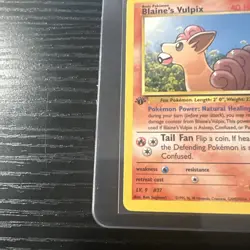 Blaine’s Vulpix 65/132 1st Edition Gym Heroes WOTC Vintage Pokemon - Image 2