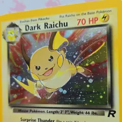 Pokemon TCG Dark Raichu Team Rocket Secret Rare Holo 83/82 70HP Wizards 2000 - Image 3
