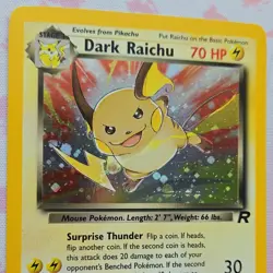 Pokemon TCG Dark Raichu Team Rocket Secret Rare Holo 83/82 70HP Wizards 2000 - Image 4