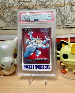1997 Pokemon Japanese Machamp Bandai Carddass #68 PSA 9 💪 - Image 1