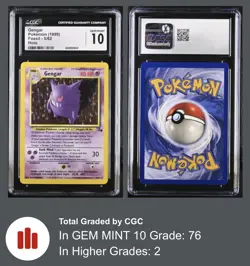 1999 Gengar Fossil Holo Rare Unlimited 5/62 CGC 10 Gem Mint - Image 4