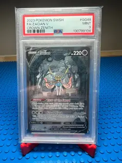 PSA 9 Zacian V #GG48 Pokemon SWSH Crown Zenith English 2023 - Image 1