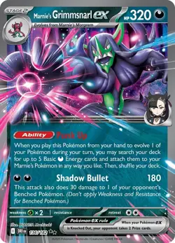 Marnie's Grimmsnarl ex 136/182 - Destined Rivals - Pokemon TCG - Double Rare - Image 1