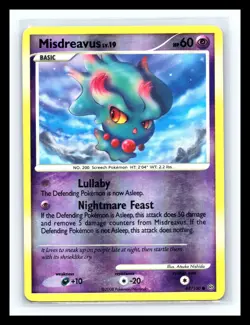 💥 2008 Pokemon TCG - Stormfront - Misdreavus Reverse Holo 68/100 - Image 1