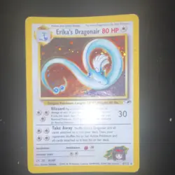 Pokemon Erika's Dragonair Gym Heroes 004/132 1st Edition Holo Rare English - Image 1