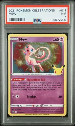 2021 POKEMON CELEBRATIONS #011 MEW PSA 7 - Image 1