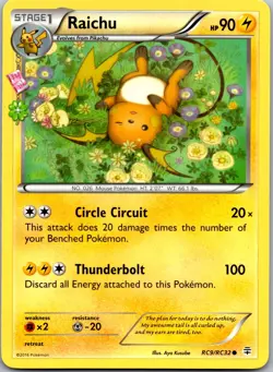 Raichu RC9/RC32 - Generations: Radiant Collection Common Pokemon TCG NM - Image 1