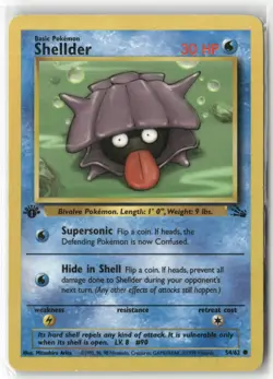 SHELLDER 54/62 C FOSSIL POKEMON 1ST EDITION MP - Image 1