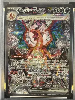 2023 Charizard EX 223 Obsidian Flames Special Illustration Rare Pokemon PSA 8 - Image 2
